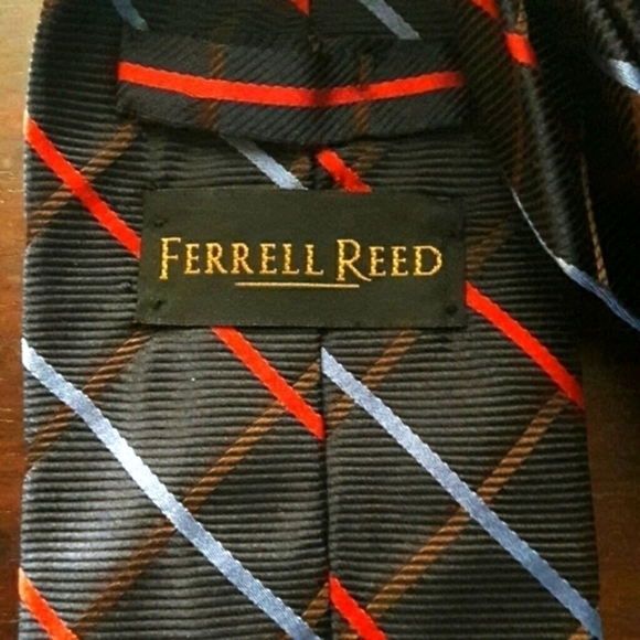 Ferrell REED Striped, Silk Mens Necktie - Picture 2 of 4
